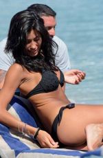 FEDERICA NARGI in Black Bikini at a Beach in Mykonos 06/13/2015
