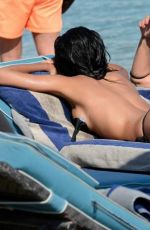 FEDERICA NARGI in Black Bikini at a Beach in Mykonos 06/13/2015