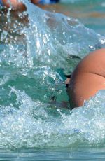 FEDERICA NARGI in Black Bikini at a Beach in Mykonos 06/13/2015