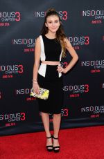 GENEVIEVE HANNELIUS at Insidious Chapter 3 Premiere in Hollywood