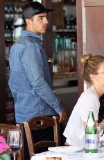 GIGI HADID at Il Pastaio in Beverly Hills 06/15/2015