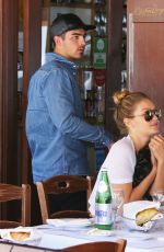 GIGI HADID at Il Pastaio in Beverly Hills 06/15/2015