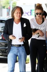 GIGI HADID at Il Pastaio in Beverly Hills 06/15/2015