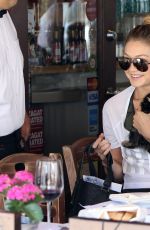 GIGI HADID at Il Pastaio in Beverly Hills 06/15/2015