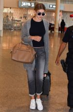 GIGI HADID at Pierre Elliott Trudeau Airport in Montreal 06/05/2015