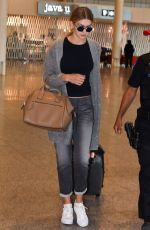 GIGI HADID at Pierre Elliott Trudeau Airport in Montreal 06/05/2015