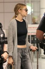 GIGI HADID at Pierre Elliott Trudeau Airport in Montreal 06/05/2015