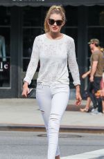 GIGI HADID Leaves Her Hotel in New York 06/11/2015