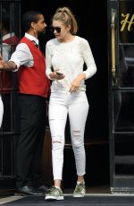 GIGI HADID Leaves Her Hotel in New York 06/11/2015