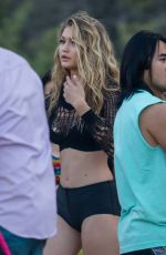 GIGI HADID on the Set of Calvin Harris