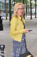 GILLIAN ANDERSON at Heathrow Airport in London 06/25/2015