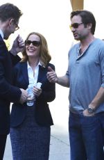 GILLIAN ANDERSON on the Set of The X-Files in Vancouver 06/09/2015