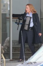 GILLIAN ANDERSON on the Set of The X-Files in Vancouver 06/24/2015
