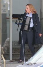 GILLIAN ANDERSON on the Set of The X-Files in Vancouver 06/24/2015