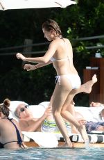 HAILEY BALDWIN in Bikni at a Pool in Miami 06/12/2015