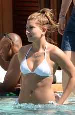HAILEY BALDWIN in Bikni at a Pool in Miami 06/12/2015