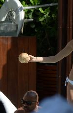 HAILEY BALDWIN in Bikni at a Pool in Miami 06/12/2015