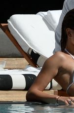 HAILEY BALDWIN in Bikni at a Pool in Miami 06/12/2015
