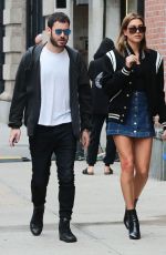 HAILEY BALDWIN in Jeans Skirt Out in New York 06/18/2015