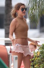 HAILEY BALDWIN in SHorts Outside Her Hotel in Miami 06/14/2015