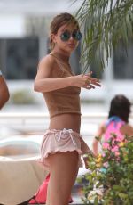 HAILEY BALDWIN in SHorts Outside Her Hotel in Miami 06/14/2015