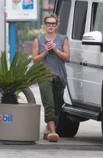 HILARY DUFF at a Gas Station in Los Angekes 05/31/2015