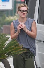 HILARY DUFF at a Gas Station in Los Angekes 05/31/2015