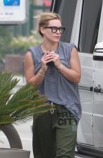 HILARY DUFF at a Gas Station in Los Angekes 05/31/2015