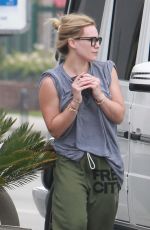 HILARY DUFF at a Gas Station in Los Angekes 05/31/2015