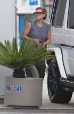 HILARY DUFF at a Gas Station in Los Angekes 05/31/2015