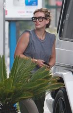 HILARY DUFF at a Gas Station in Los Angekes 05/31/2015