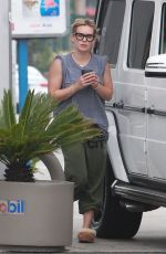 HILARY DUFF at a Gas Station in Los Angekes 05/31/2015