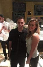 HILARY DUFF at a Studio Session for Fans in Hollywood 06/11/2015