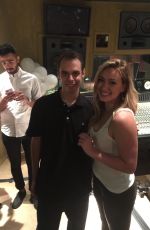 HILARY DUFF at a Studio Session for Fans in Hollywood 06/11/2015
