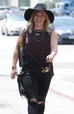 HILARY DUFF Out and About in West Hollywood 06/01/2015