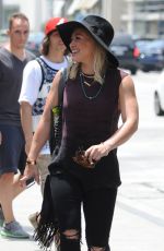 HILARY DUFF Out and About in West Hollywood 06/01/2015