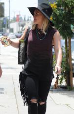 HILARY DUFF Out and About in West Hollywood 06/01/2015