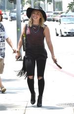 HILARY DUFF Out and About in West Hollywood 06/01/2015