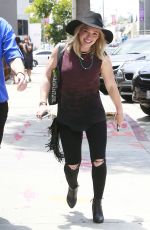 HILARY DUFF Out and About in West Hollywood 06/01/2015