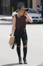 HILARY DUFF Out and About in West Hollywood 06/01/2015