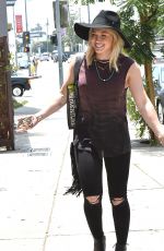 HILARY DUFF Out and About in West Hollywood 06/01/2015