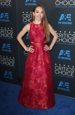 HOLLY TAYLOR at 5th Annual Critics Choice Television Awards in Beverly Hills