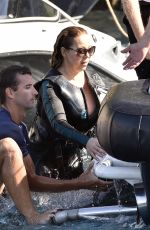 MARIAH CAREY in Wetsuit at a Beach in Italy 06/22/2015