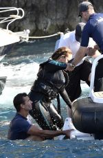 MARIAH CAREY in Wetsuit at a Beach in Italy 06/22/2015