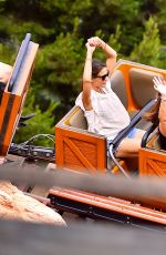 KATIE HOLMES in Cutoff Out at Disneyland in Anaheim 06/29/2015