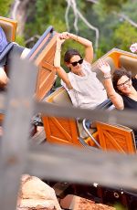 KATIE HOLMES in Cutoff Out at Disneyland in Anaheim 06/29/2015