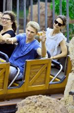 KATIE HOLMES in Cutoff Out at Disneyland in Anaheim 06/29/2015