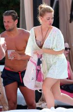 STEPHANIE WARING in Bikini at a Pool in Marbella 05/31/2015