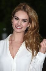 LILY JAMES at Vogue and Ralph Lauren Wimbledon Party in London