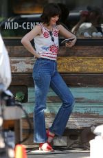 DAKOTA JOHNSON in Jeans on the Set of How to be Single 06/25/2015